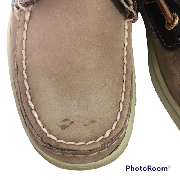 Sperry Hikerfish Brown Leather Leopard Lace Up Ankle Boot Sz 6 9173626 Cheetah - Picture 11 of 11